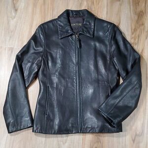 🔺️Couture by J. Park Black Lamb's Leather Jacket Small